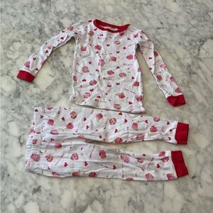 Burt's Bees Red and White Cupcake Pajama Set